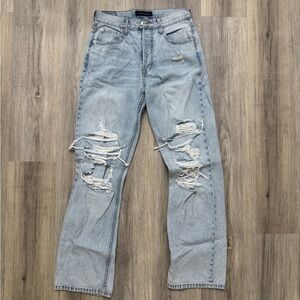 Aeropostale Light Blue Distressed Women’s 90s Baggy Jeans Size 6